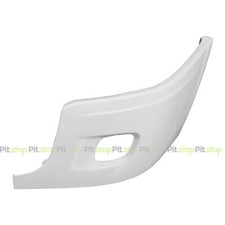 Freightliner Cascadia Bumper End Cover Painted White Left With Fog Light Hole  picture