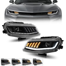 For Chevrolet Camaro 2016-22 HID/Xenon LED Sequential Turn Projector Headlights picture