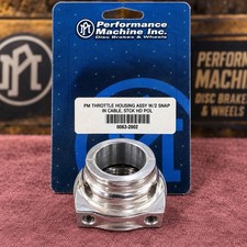 Performance Machine PM 0063-2002 Polished Throttle Housing Harley Dual Cable NOS picture