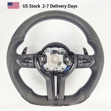 Black Chrome Steering Wheel For BMW F10 F06 F07 F11 F12 F13 F01 F02 5 6 7 Series picture