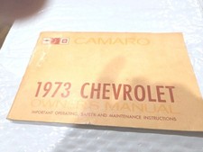 1973 CHEVROLET CAMARO  OWNERS MANUAL OEM Original Split Bumper Second Generation picture
