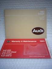 1983 Audi Coupe GT Owner's Manual Blaupunkt Manhattan brochure 9 pieces picture