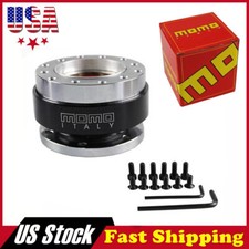 MOMO Universal Black Steering Wheel Quick Release Hub Adapter Snap Off Boss Kit picture