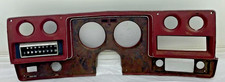 1973-1977 Chevy Instrument Cluster Dash Bezel Maroon Woodgrain Gauge Panel Trim picture