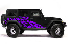 Custom Vinyl Decal for 4D 07-16 Jeep Wrangler JK Rubicon NIGHTMARE- Purple picture