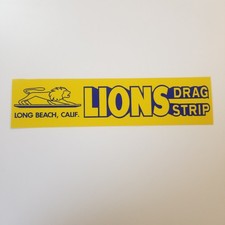 Lions Drag Strip bumper sticker decal vintage look drag race 71 picture