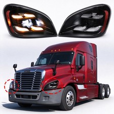 LED Headlights Assembly Pair Fit For 2008-2017 Freightliner Cascadia LH&RH picture