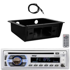 Pyle PLCD43MRB Single DIN Head Unit Receiver, Install Mounting Kit, 22