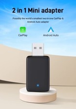 2025 Wired to Wireless Carplay Android Auto 2in1 Mini Adapter Dongle Auto picture