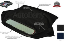 Fits Nissan 350Z Convertible Soft Top W/DOT Glass Window Black Canvas 2004-2008 picture