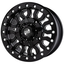 4/156 Tusk Fremont Beadlock Wheel 15x7 4+3 Milled Black - Polaris RZR / Kawasaki picture