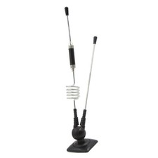 NEW Universal Black Silver Tone Adjustable Decorative Antenna Fits Car Vehicle picture