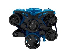 Pontiac All Inclusive Serpentine  System 350 400 428 455 ALT PS AC BLACK picture