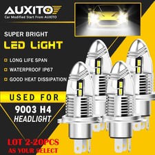 2-20PC COMBO AUXITO H4 9003 SUPER WHITE 30000LM LED HEADLIGHT BULBS HIGH LOW Q10 picture