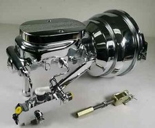 1967-69 Chevy Camaro 8'' Dual Power Brake Booster Master Cylinder Disc Drum Kit picture