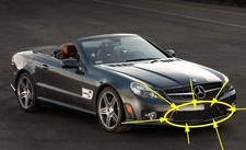 MERCEDES R230 SL63 SL65 AMG FRONT BUMPER COVER CENTER MESH GRILLE NEW GENUINE picture