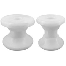 ISURE MARINE 2Pcs White Bow Anchor Roller Hole 15mm Replacement Wheels for Boat picture