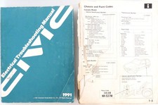 Vintage 1991 Honda Civic Series OEM Service & Electrical Dealer Manuals picture