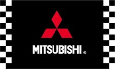 Mitsubishi Checkered Racing 3x5 Ft Banner Flag Motorcycle Garage Wall Banner picture