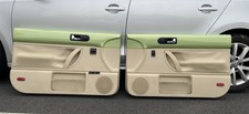 ✅ 98-2010 VW Beetle Hard Top Front Door Panels - Green Tan Beige - BEAUTIFUL ✅ picture