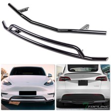 TLAPS For 2020-2024 Tesla Model Y Steel Tube Style Front+Rear Bumper Guard Black picture