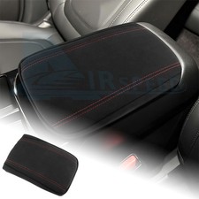 Car Center Armrest Box Cover Trim Black Leather Suede For Hyundai Tucson 2025 picture
