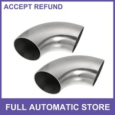 TWO OD 2.25 Inch 90 Degree 1.5mm Thickness Mandrel Bend Elbow SS304 Universal picture