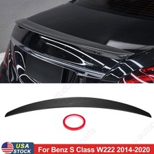 OE Rear Trunk Spoiler Carbon Fiber For Benz Mercedes Seden S Class W222 14-20 picture