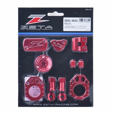Zeta Billet Kit Red Aluminum MX Bike Hardware Kit picture