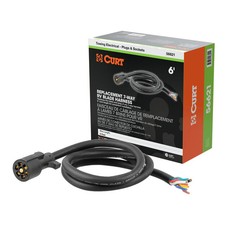 Curt Replacement 7-Way RV Blade with 6' Wires (Trailer Side, Packaged) picture