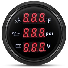 52mm 3 in 1 Digital Multi-Function Gauge Water Temp Oil Pressure Volt With Alarm picture