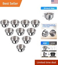 Versatile Stainless Steel Cup Holders for Home, RVs, and Poker Tables - 10 Pack picture
