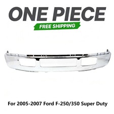 For Ford F250 F350 Super Duty 2005-2007 2006 Chrome Front Bumper Face Bar Steel picture