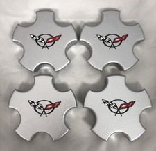 NEW 2000-2004 CHEVROLET CORVETTE Z06 Wheel Center Cap Silver SET picture