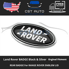 Black LAND ROVER Oval Emblem Range Rover Sport Discovery Velar Front Grill Badge picture