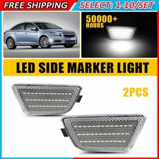 2-20x Clear Lens White Front LED Bumper Side Marker Lights For 11-15 Chevy Cruze picture