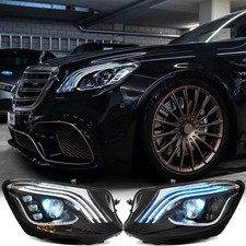 VLAND FULL LED Headlights Upgrade Style DRL For 2014-2017 Mercedes Benz S-Class picture