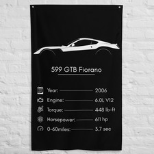 599 GTB Fiorano 2006 Car Silhouette Flag 3x5 ft Garage Banner Wall Decor picture