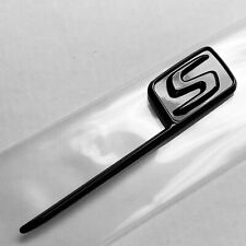 1- NEW Piano Gloss Black Letters Long S Trunk Emblem Badge for Mercedes Benz AMG picture