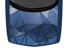 Geometric Stain Glass Purple and Blue Hood Truck Wrap Vinyl Car Graphic Decal  picture