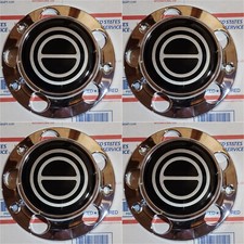 4ps 1980-1996 BRONCO F150 F-150 VAN Wheel Hub Center Cap CHROME RED New w/ Screw picture