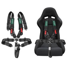 5-Point Racing Safety Harness Set SFI with Ultra Comfort Heavy Duty Shoulder Pad picture