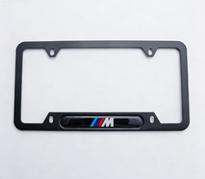 ๐M Black Stainless Steel L-o-g-o License Plate Frame SINGLE 82120010404~ picture