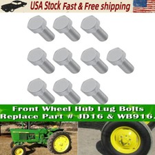 JD16 Front Wheel Hub Lug Bolts 9/16-18 x 1-1/8