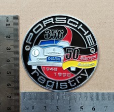 Handmade Porsche 356 Registry 50th Anniversary Badge 6.5cm Alloy Metal Emblem picture