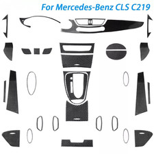 45Pcs Mercedes CLS C219 carbon fibre interior and exterior trim stickers 2004-09 picture