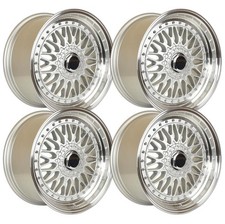 (Set-4) IPW W883 15x7 4x4.5/4x114.3 Silver Machined 20mm Wheels Rims 15 Inch picture