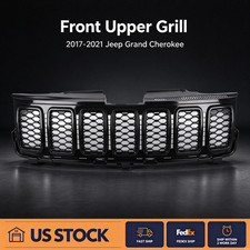 US STOCK for 2017-2021 Jeep Grand Cherokee Front Upper Grill Gloss Black picture