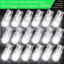 20X Super White T10 194 168 W5W 2825 LED License Plate Interior Light Bulb 6000K picture