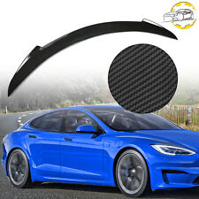 Fits 2012-2021 Tesla Model S Trunk Spoiler Wing Carbon Fiber Printing picture